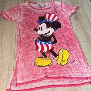 Disney Red and White Mickey Mouse T-Shirt short sleeve shirt top